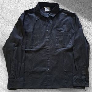 Tactical Gear Black Heavy Cotton  Button Down Shirt 4 Front Pockets Size Large